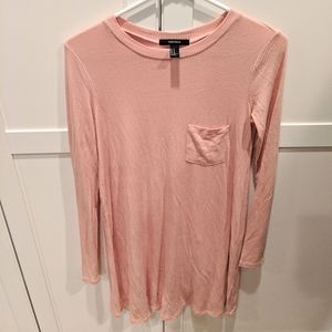 Long Sleeve Blush Shirt Dress